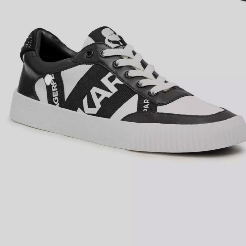 MICROSUEDE AND TUMBLED PU UPPER •KARL LAGERFELD LOGO PRINTED UPPER DETAIL •RHINE - Picture 1 of 6
